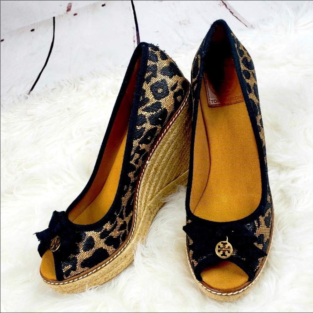 Tory Burch cheetah Jackie Espadrille Wedge